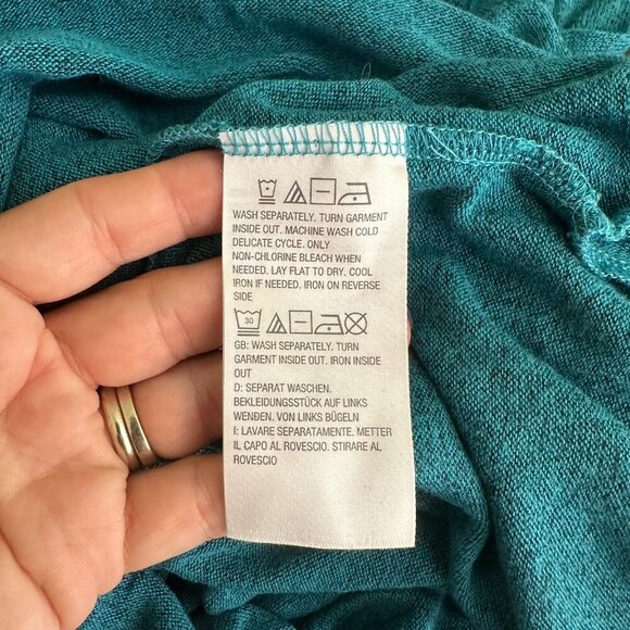 2/$24 Quacker Factory Haci Sequin Ugly Christmas Sweater Teal Large #A0237 TRB2 - Picture 7 of 8